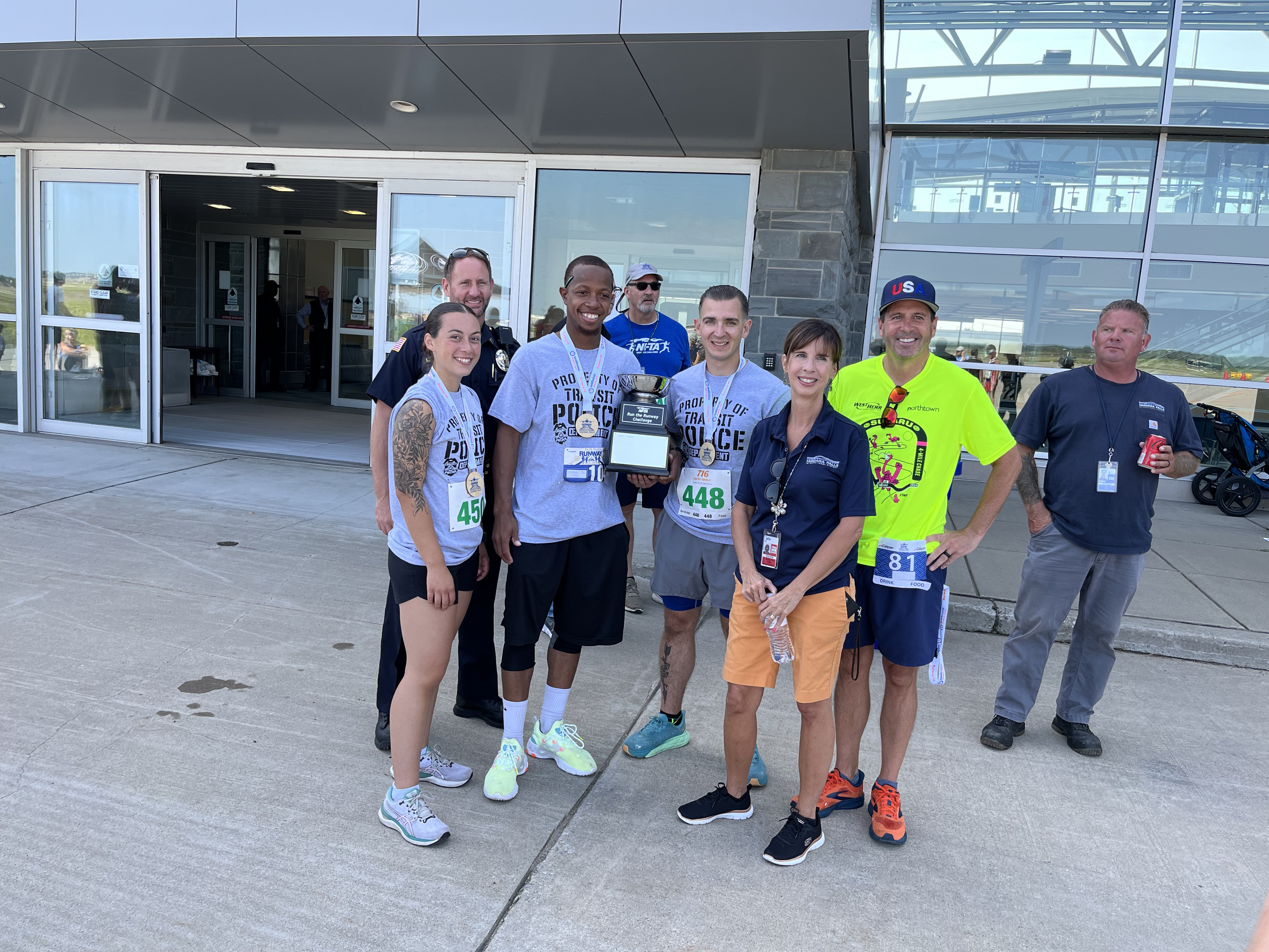 RUN THE RUNWAY TAKES OFF AT NIAGARA FALLS INTERNATIONAL AIRPORT